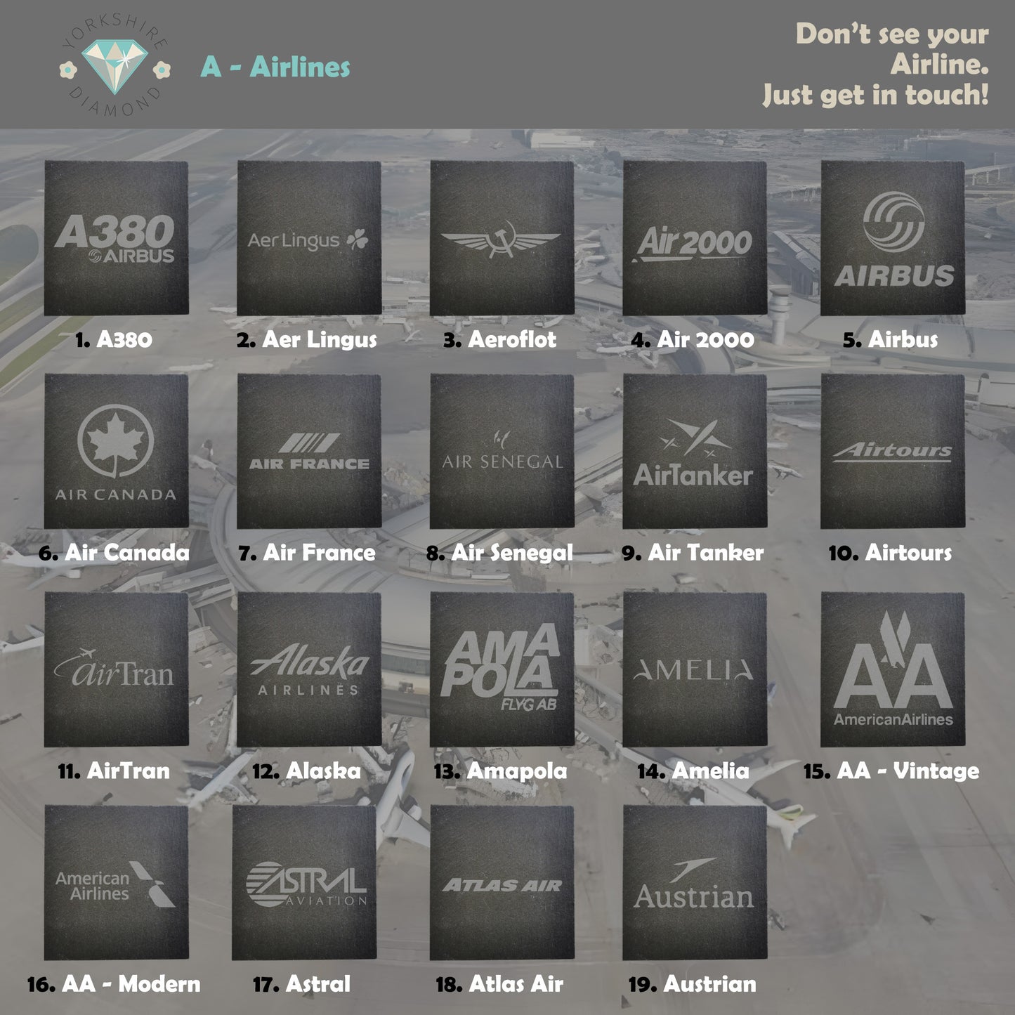 Airline Slate Coasters